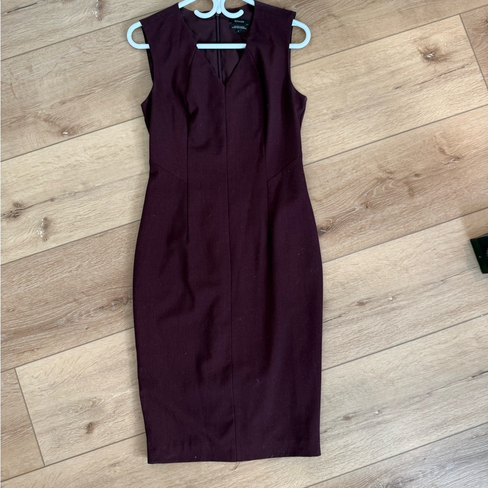 Elegant Burgundy Sleeveless Dress RW&CO